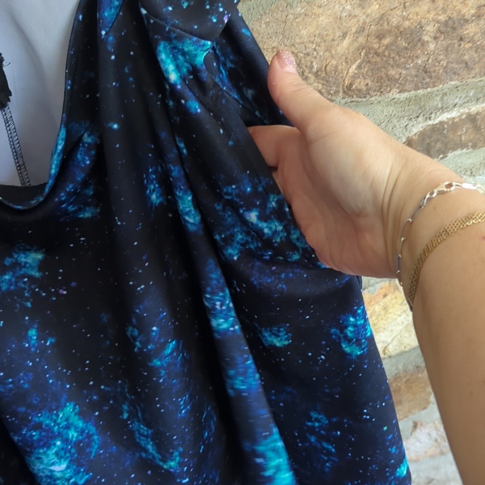 Hot topic Galaxy Print Suspender Skirt - Picture 12 of 12
